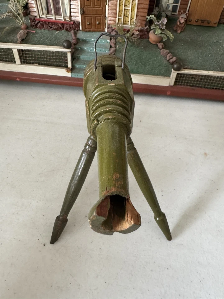 Machine Gun Wood Toy Mexican 1930’s Ametralladora De La Cruz Toys Mexico Works - Image 2 of 4