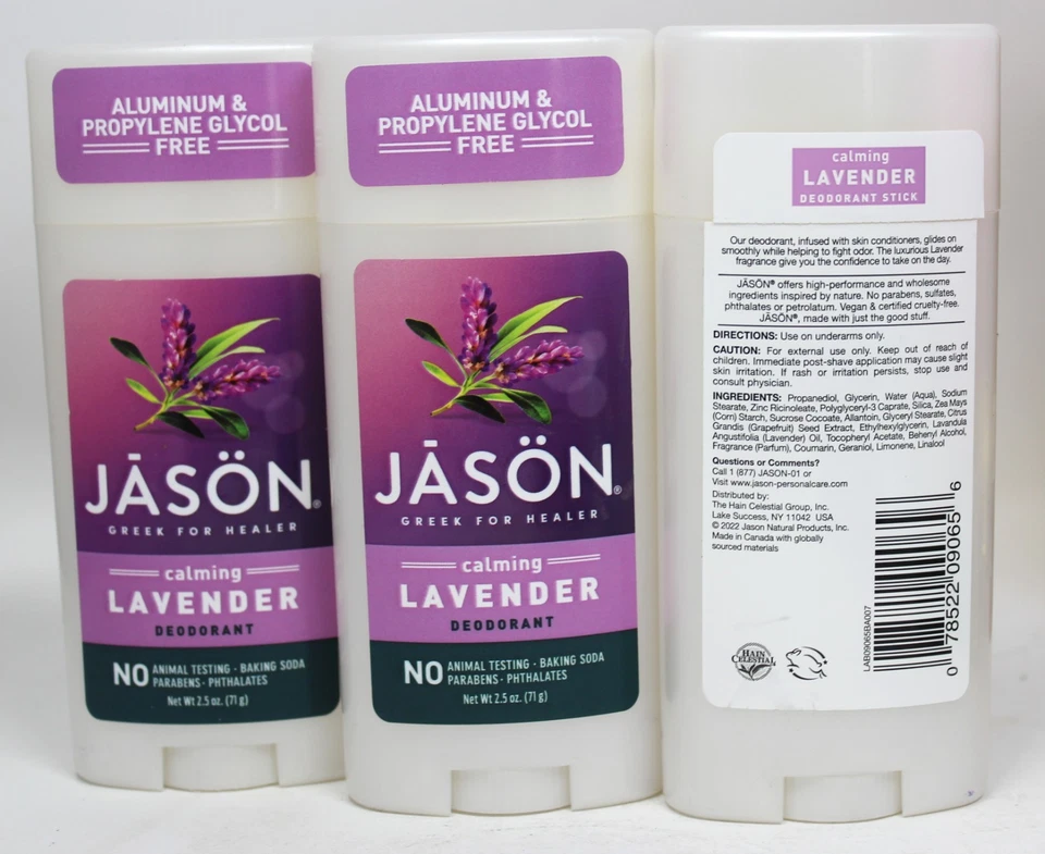 Jason Calming Лавандовый дезодорант без алюминия без парабенов пропилен Лот 3 - Изображение 2 из 3