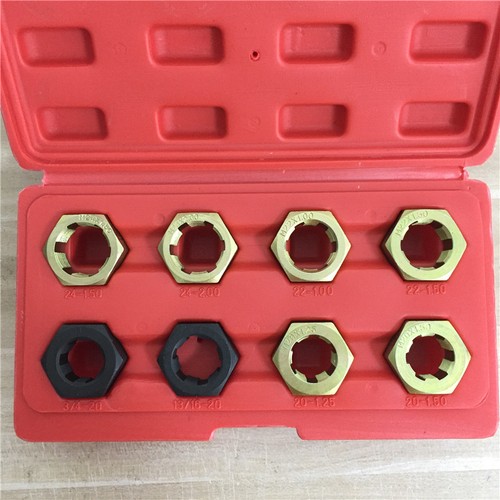 8Pcs UNF Axle Spindle Fractional & Metric Rethreading Tool Kits Repair Cleaning - Bild 2 von 6