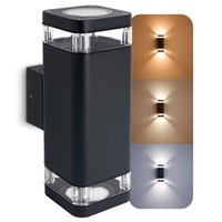Wandleuchte Atuni Schwarz - Up & Down Inkl. 2X Led GU10 3W Drei Einstellbaren L