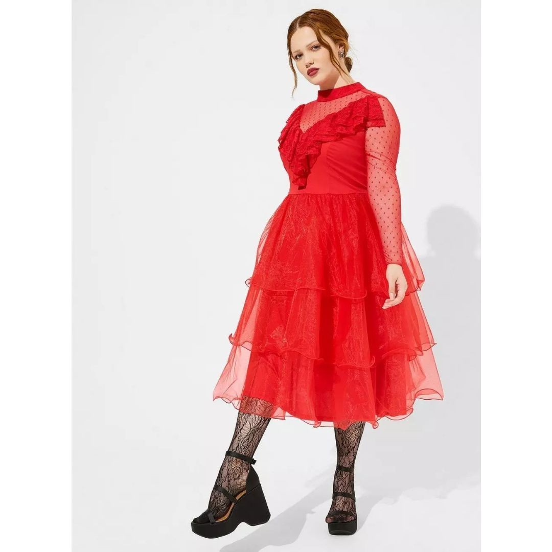 open lace back dress Amazon.com: Spirit Halloween Beetlejuice Adult Lydia Deetz Short Wedding  Dress Costume | Officially Licensed | Horror | Beetlejuice Costume