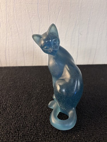 Large Russian Cat Crystal Model Daum France