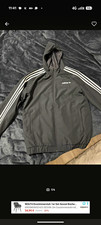 adidas Herren Windbreaker Jacke grau M mit Ka...