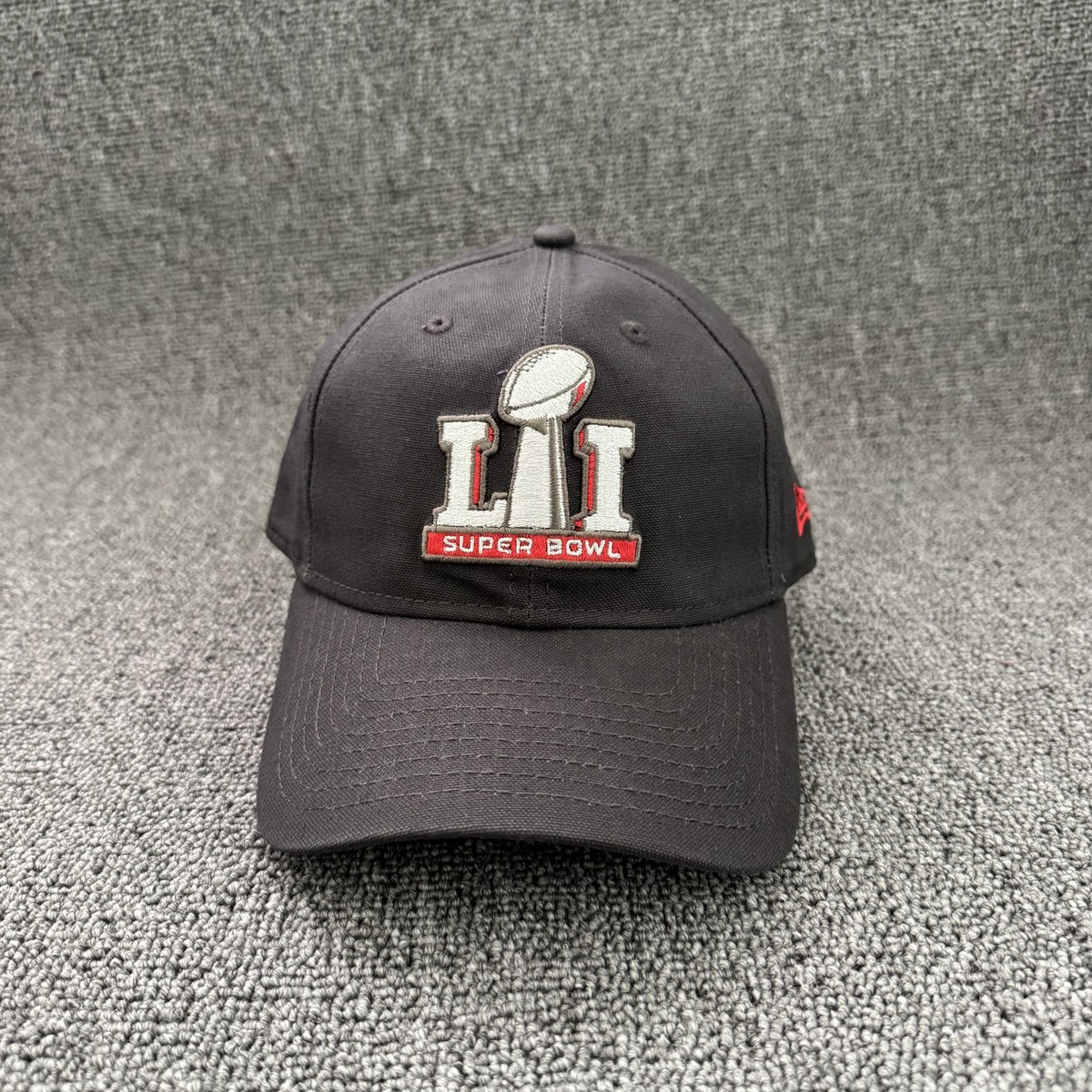 New Era Super Bowl LI Black Strapback Cap NFL Lombardi Trophy Hat