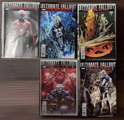 Marvel Comics Ultimate Fallout Spider-Man No More 1,2 3, 5,6  Bag & Boarded