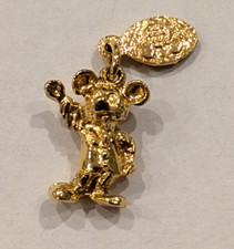 Vintage Disney 3 D Mickey Mouse Charm Pendant 925 Gold Vermeil Sterling Silver