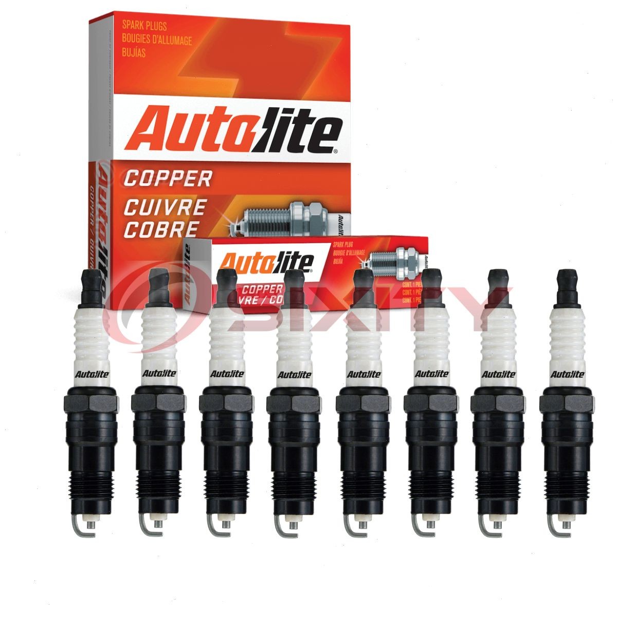 8 pc Autolite Copper Core Spark Plugs for 1986-1990 Lincoln Town Car uf