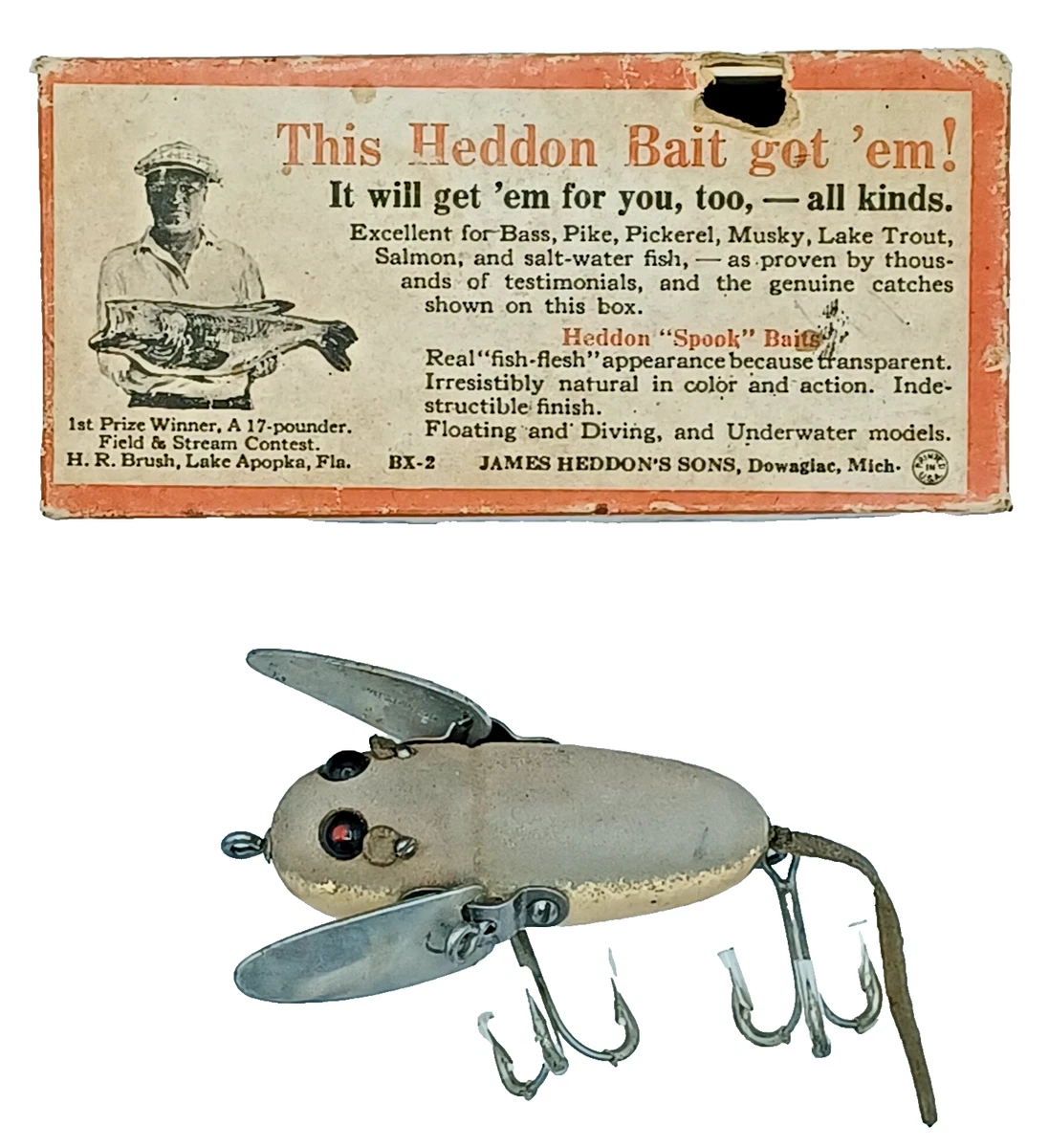 Heddon Crazy Crawler Box for sale | eBay
