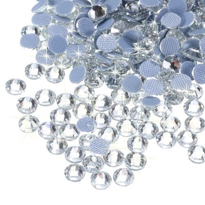 1440 Pcs Hotfix Strasssteine Kristallglassteine (SS12 3,2mm, Weiß) für DIY