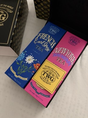 TWG Tea Set (French Earl Grey & New York Breakfast) 100g Each with TWG Mug Gift
