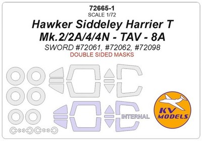 KV Models 72665-1 1:72 Hawker Siddeley Harrier T Mk.2/2A/4/4N - TAV - 8A
