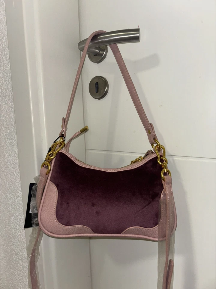 juicy couture  pink velour nuova scottie twig dog hobo crossbody /shoulder bag - Bild 4 von 4
