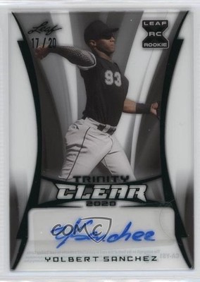2020 Leaf Trinity Clear Auto Green 17/20 Yolbert Sanchez #CA-YS1 Auto 10k8