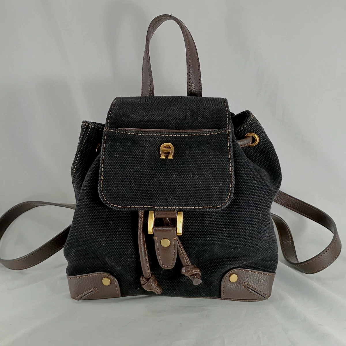 Etienne Aigner Drawstring Leather Exterior Bags & Handbags for