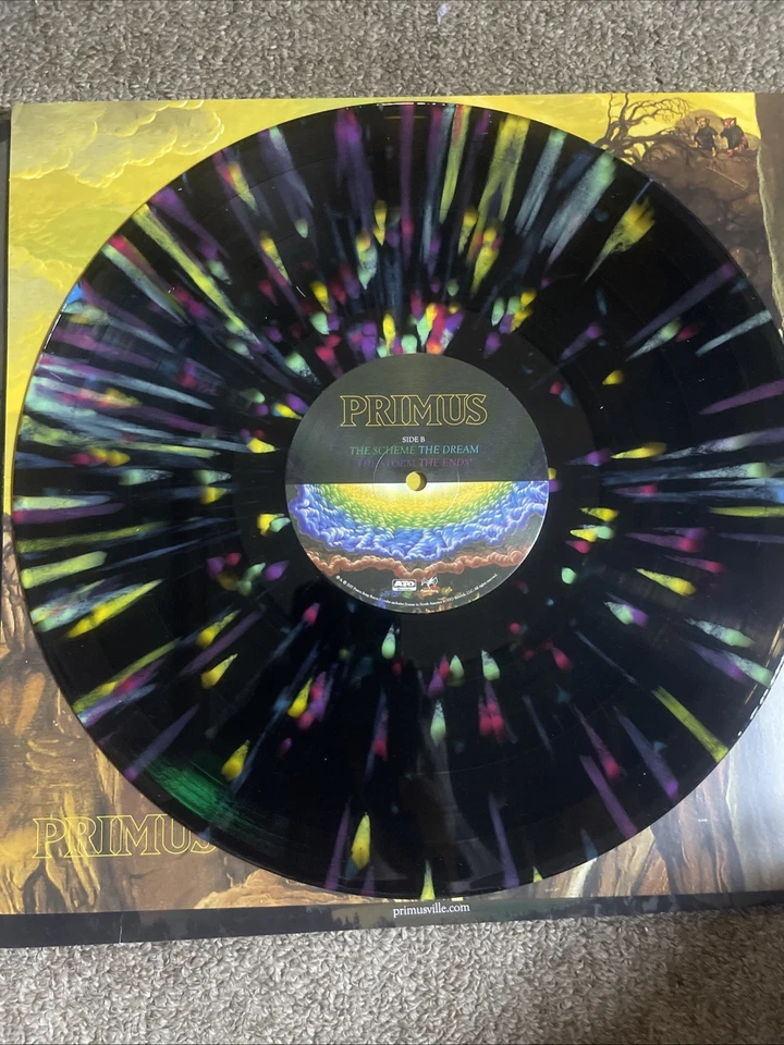 Primus - The Desaturating Seven SIGNED Midnight Rainbow Splatter Vinyl Record! - Image 3 of 3