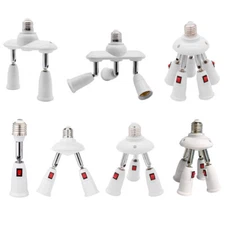 E27 1 to 1/2/3/4/5 E27 Base Socket Splitter LED Light Lamp Bulb Adapter Holder