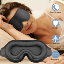 3D Eye Cover Travel Relax Sleep Aid Blindfold Sleeping Eye Mask Soft  Padded *