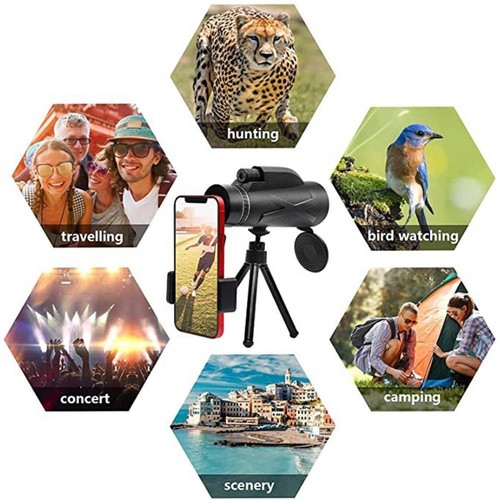 80X100 Super High Power Portable Monocular Telescope Binoculars Hunting Camping^ - Picture 3 of 11