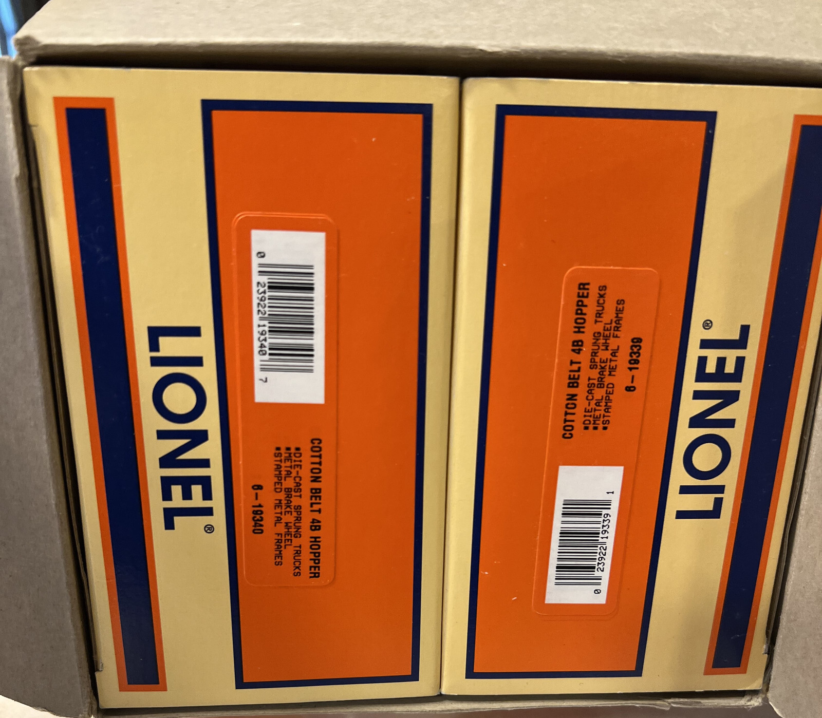 Lionel Cotton Belt Hopper 4Bay w/Coal Two Car Set 19338 New In Box eBay