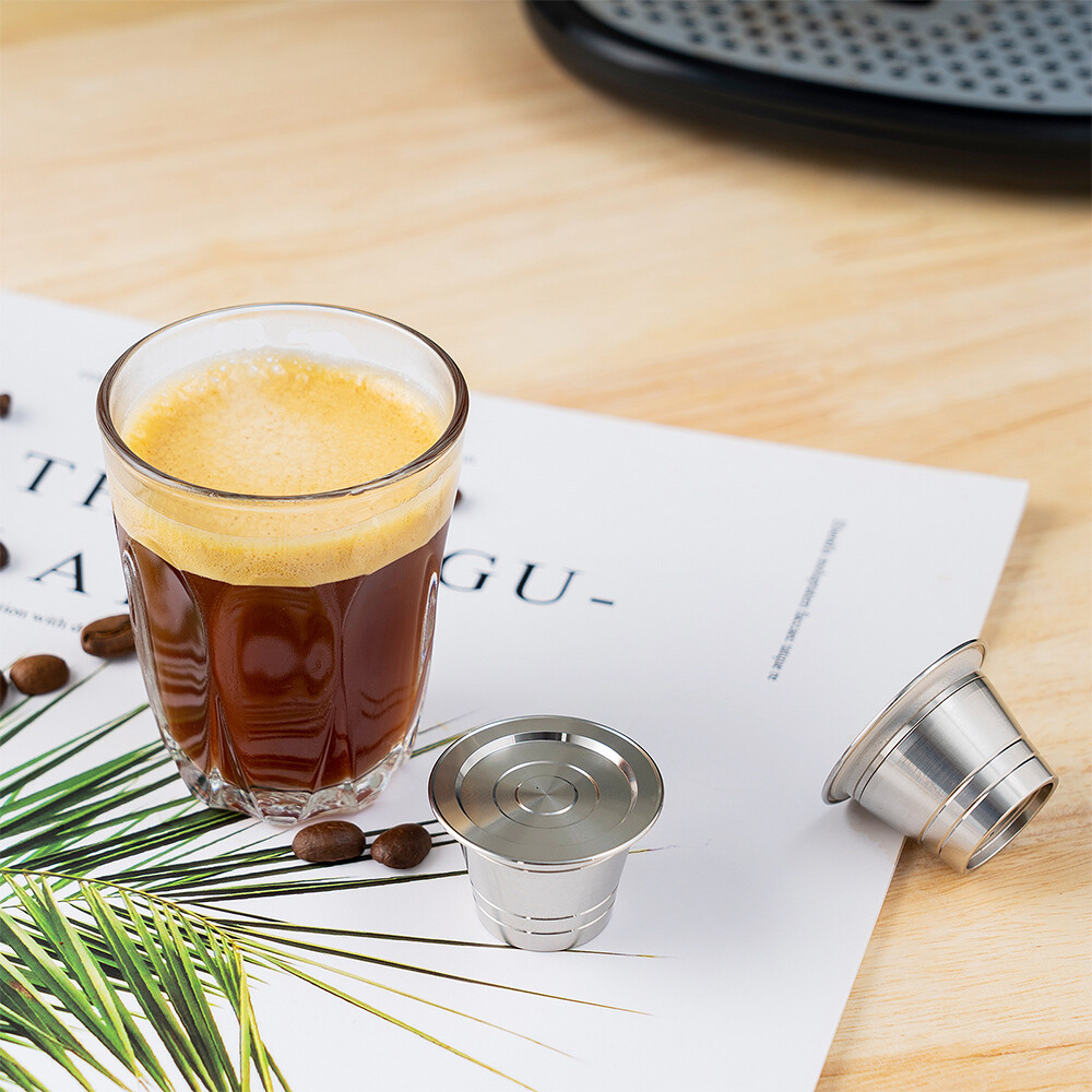 For Instant Coffee Machine Reusable Stainless Steel Coffee Powder Filter Cup