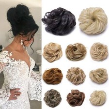 100 Real Messy Bun Scrunchie As Human Hair Extensions Chignon Blonde Hairpiece