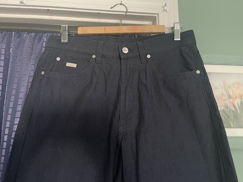 Hugo Boss Pants Mens 32x34 Tall 100% Cotton Slate Blue - Picture 3 of 9