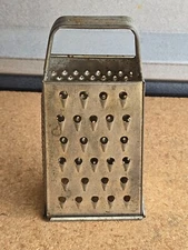 Vintage Metal Grater 4 Sided Shred Zest Farmhouse Rustic Primitive Decor