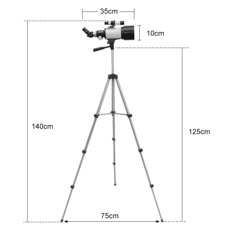 150X Refractive Astronomical Telescope Outdoor HD Night Vision Present DIY Kit - Image 4 of 4