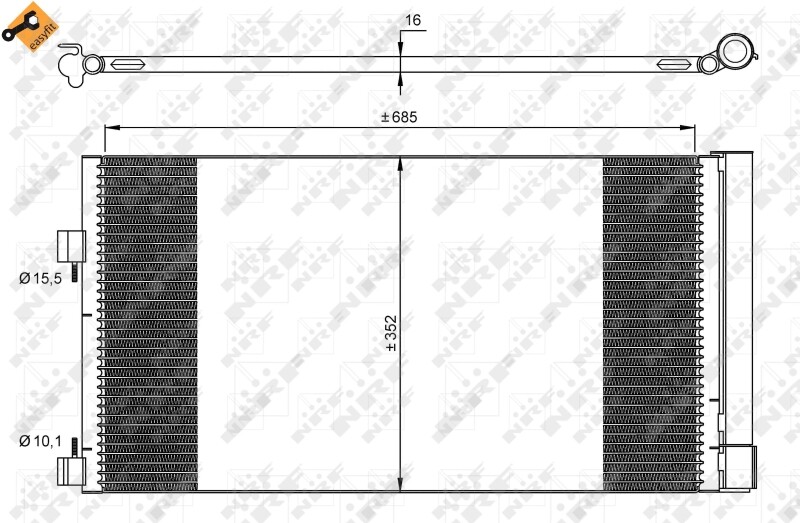 NRF 35890 Condenser, air conditioning for RENAULT