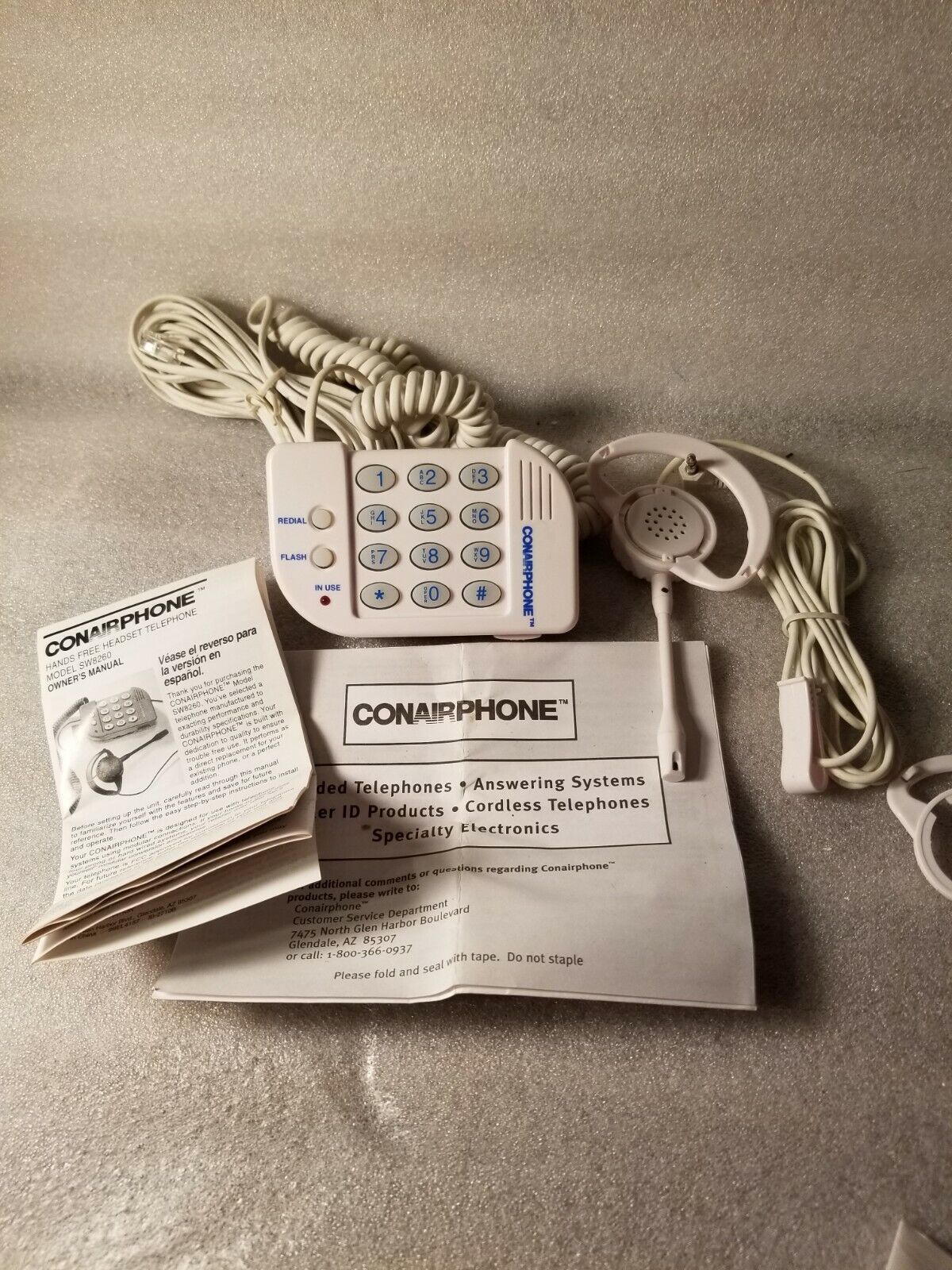 Conair Phone Rare #SW8260 Hands Headset Special price for a limited time Telephone Free