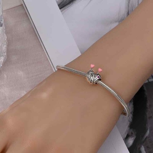 KUNSIR 925 Sterling Silver Beads Charm Food Charm Pendant For Bracelet DIY Charm - Picture 126 of 126