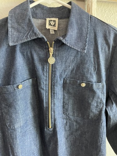 Anne Klein Jeanskleid Größe 4 neu mit Etikett Einzelhandel 119 $ - Bild 3 von 5