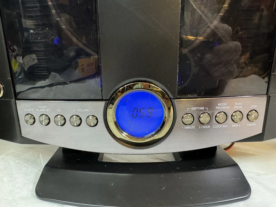 GPX HM3817DT CD Player AM/FM Radio Alarm Clock Home Music System Black Tested - Image 4 of 4