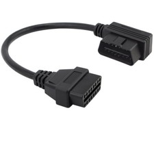 1ft 30cm Odb Odb2 16pin Car Mable To Female Extension Cable Diagnostic Extender