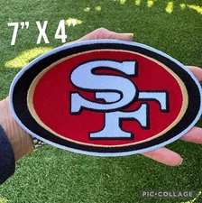 SAN FRANCISCO 49’ERS BIGGEST 7” Patch Iron On Embroidered USA SELLER