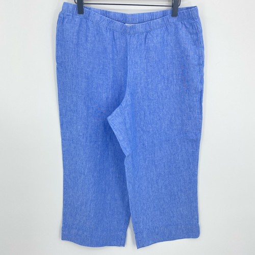 jjill linen crop pants