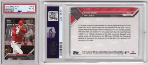 SHOHEI OHTANI 2023 TOPPS NOW OS16 AL MVP NM-MT PSA 8 LOS ANGELES ANGELS