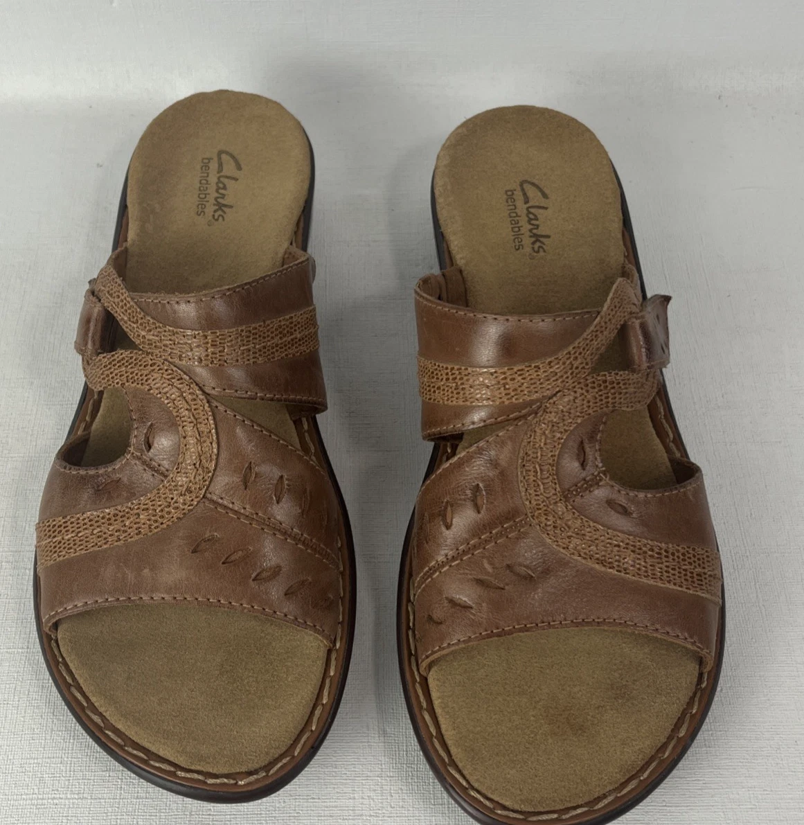 Clarks Sandali Pelle Pieghevoli INA DASHING Slip On Donna 8MTan NUOVISSIMI