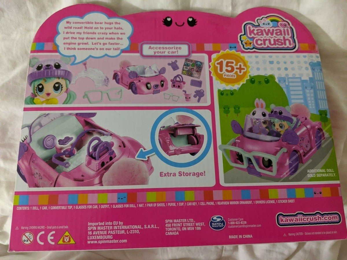 NEW Kawaii Crush Betty Teddy Zoom Zoom Car and Doll set plus