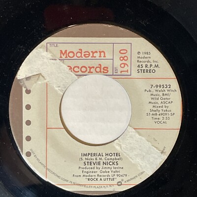 Rock 45 Stevie Nicks - Imperial Hotel /Has Anyone Every Written Anything For You