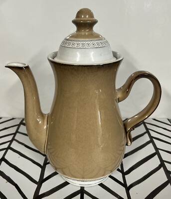 Denby Castile Stoneware Large Coffee Pot Beige Used VGC UK