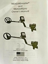 WHITES TREASURE MASTER TREASURE PRO METAL DETECTOR MANUAL QUICK FREE SHIPPING