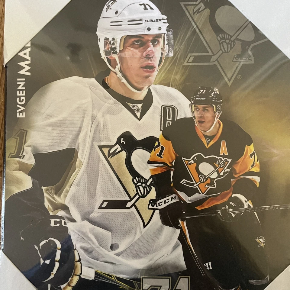Bolsa de caridad Evgeni Malkin Pittsburgh Penguins exclusiva placa de madera 8 x 10 Foto 3 de 3