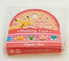 Pokemon Masking Tape 15mm x 3m Pikachu Japanese