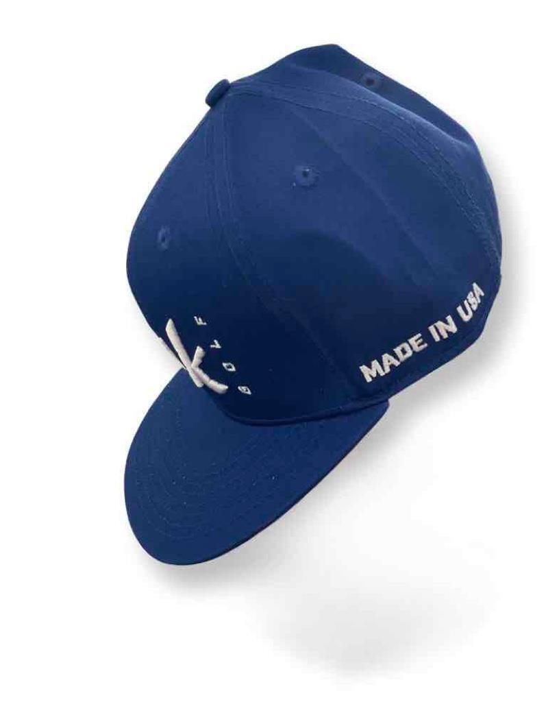 "NEW" SIK GOLF MADE IN THE USA  SNAPBACK FLAT BILL HAT / CAP BLUE