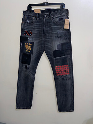 Polo Ralph Lauren Mens Black Sullivan Slim Fit Graffiti Patch