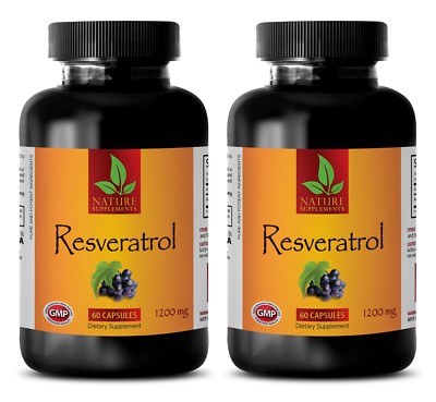 Resveratrol Supreme 1200 mg - Weight Loss Supplements - Fat Burner - 2 Bottles