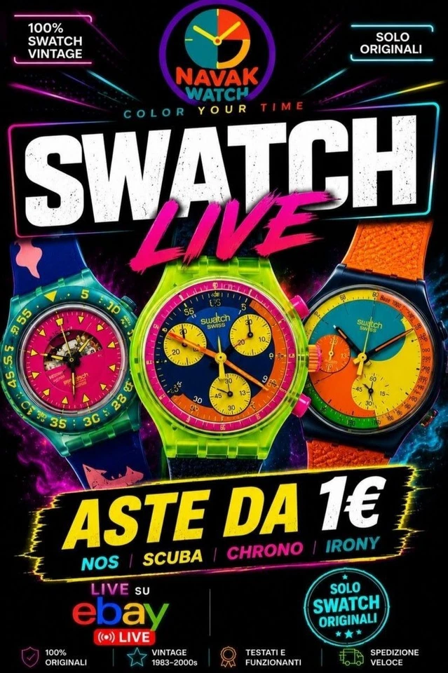 SWATCH LIVE 🔥 Aste da 1 Euro • Vintage Swatch