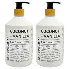 (2-PACK) Soap Culture 41 Essential Oil Liquid Hand Wash Soap - COCONUT + VANILLA