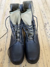 Botas Altama Combat Jungle Talla 11 1/2 R Cuero Negro y Lona Edición Militar